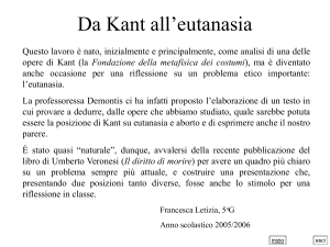 Da Kant all`eutanasia