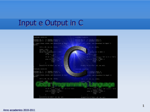 Linguaggio C: input e output da file.