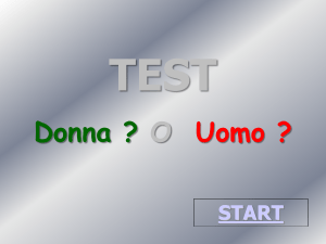 TEST Donna ? O Uomo