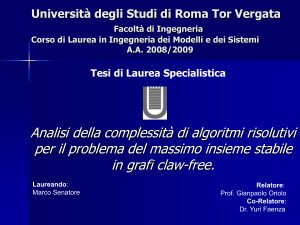 Slide 1 - Università degli Studi di Roma "Tor Vergata"