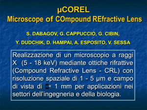 RUM Refractive Ultra Microscope - INFN-LNF