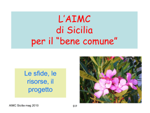 Diapositiva 1 - Aimc Sicilia