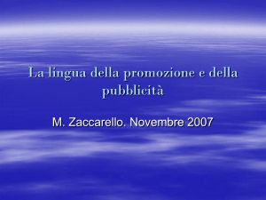 La lingua della promozione e della pubblicità