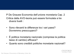 Economics of Monetary Union 9e - dipartimento di economia e diritto