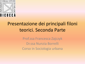 Diapositiva 1 - Dipartimento di Sociologia e Ricerca Sociale