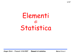 Elementi di statistica - INFN-LNF