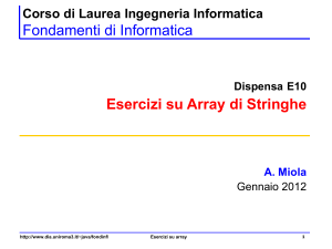 TORNIAMO ALLA - Soluzione del problema su array di stringhe