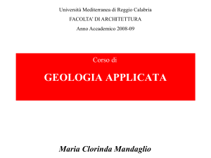 geologia applicata - Università degli Studi Mediterranea