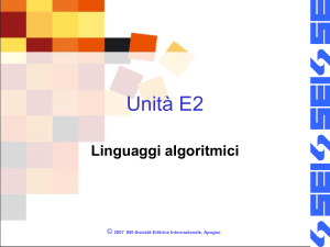 Linguaggi algoritmici