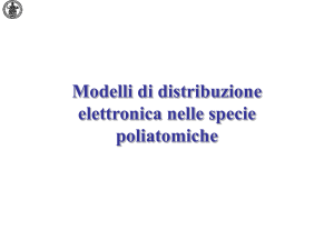 Modelli di distribuzione elettronica nelle specie poliatomiche