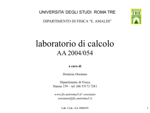 laboratorio di calcolo AA 2004/054