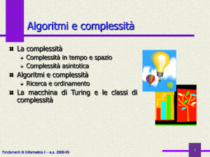 algoritmi di ricerca e ordinamento