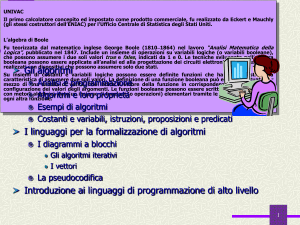 Gli algoritmi: definizione, esempi e linguaggi di formalizzazione