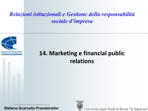 14. Marketing e financial public relations