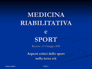 Aspetti critici dello sport nella terza età