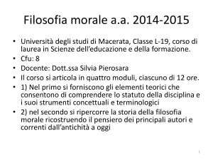 Filosofia morale a.a. 2014-2015