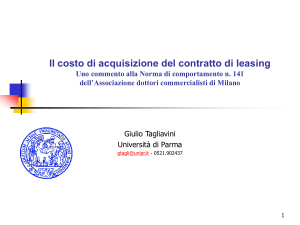 Cessione contratto di leasing - Università degli Studi di Parma