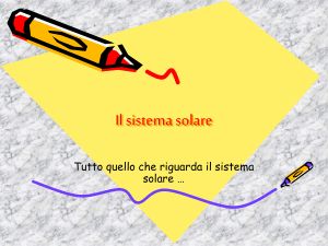 Il sistema solare