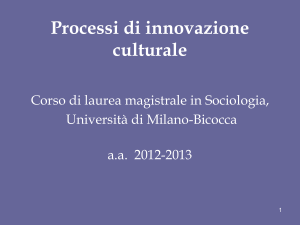 Innovazione - Dipartimento di Sociologia e Ricerca Sociale