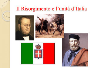 Capitolo 18) Il Risorgimento e l`unità d`Italia
