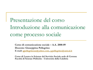 Slides Crotone 08-09 - Dipartimento di Scienze Politiche e Sociali