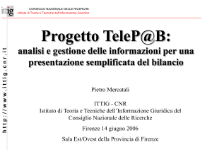 Pietro Mercatali, Progetto Tele-p@b: analisi e gestione - ittig