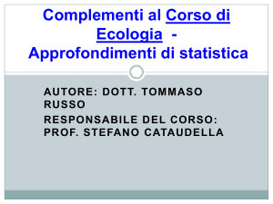 relativo al corso di Ecologia