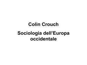 Colin Crouch Sociologia dell`Europa occidentale
