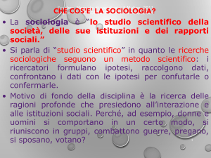 sociologia - Università del Salento