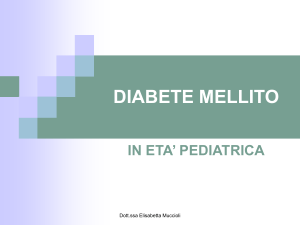 diabete mellito - PediatriaMuccioli