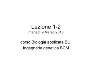 Lez_1-2_BioIng_9-3-10 - Università degli Studi di Roma "Tor