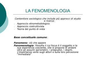 LA FENOMENOLOGIA