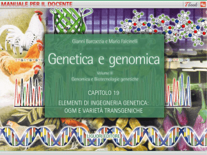 METODI DI TRASFORMAZIONE GENETICA