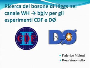 Ricerca del bosone di Higgs nel canale WH → bbl   per gli