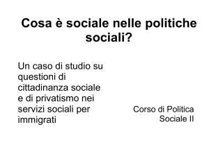 Diapositiva 1 - Dipartimento di Sociologia