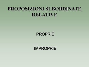 proposizioni subordinate relative