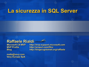 La sicurezza in SQL Server - Microsoft Center