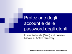 Protezione degli account e delle password degli utenti