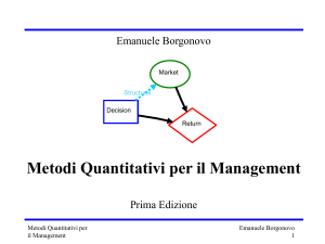 Metodi Quantitativi per il Management
