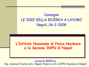 Diapositiva 1 - Agenda INFN - Istituto Nazionale di Fisica Nucleare
