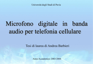 Microfono digitale in banda audio per telefonia cellulare