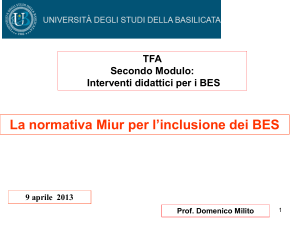 Presentazione di PowerPoint - Università degli Studi della Basilicata