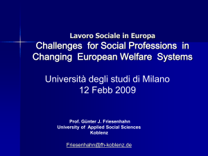 Lavoro Sociale in Europa - Dipartimento di Sociologia e Ricerca