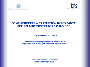 L`informazione statistica è un bene pubblico