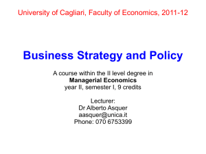 Business Strategy and Policy