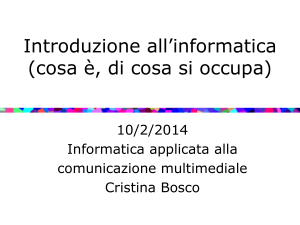 introduzioneInformatica - Dipartimento di Informatica