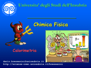 Calorimetria - Università degli Studi dell`Insubria