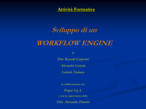 Sviluppo di un Workflow Engine - Università degli Studi di Roma