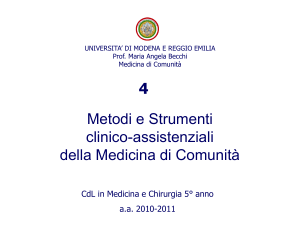 4.Metodi e strumenti clinico assistenziali di MC