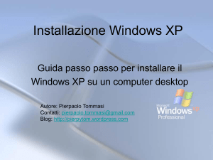 Installazione Windows XP